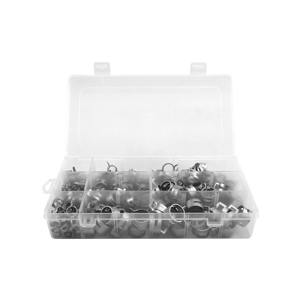 160 Pcs Hose Clamp Assortment Diameter 6.5 - Diameter 18Mm Screwdriver Hose Clamps 4711613414516