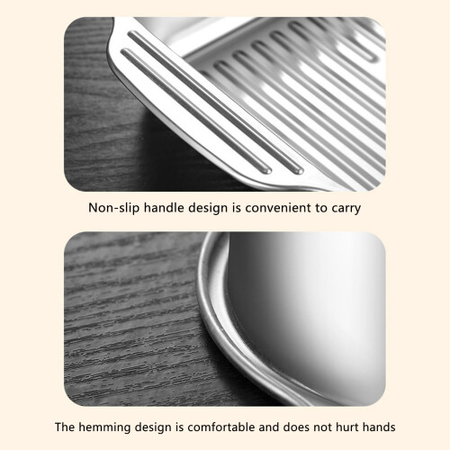 Fish Roasting Pan with Lid - Easy Clean Seafood Pot 2