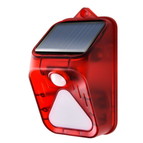 Waterproof Solar Powered Alarm Light Motion Sensor Detector Siren Strobe Alarm 1