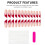 Red Edge False Nails - Lipstick Shape Nude 3