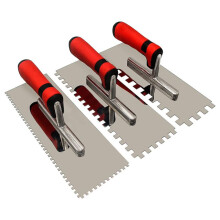 Tile Tools Stainless Steel Square Notched Trowel 3 PCs ( Size: 5/32inch & 5/16inch & 1/2inch) Masonry Hand Kit