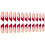 Red Edge False Nails - Lipstick Shape Nude 6