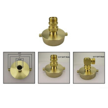 Raccord de Bouche D'Incendie en Laiton 2-1/2 Pouces NST Femelle X 3/4 Pouces GHT Mâle, Adaptateur de Tuyau, Construction pour la Lutte Contre les