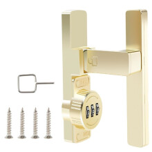 Barn Door Lock, Flip Lock with 3 Digit Combination,90 Degree Sliding Door Password Locks (90)