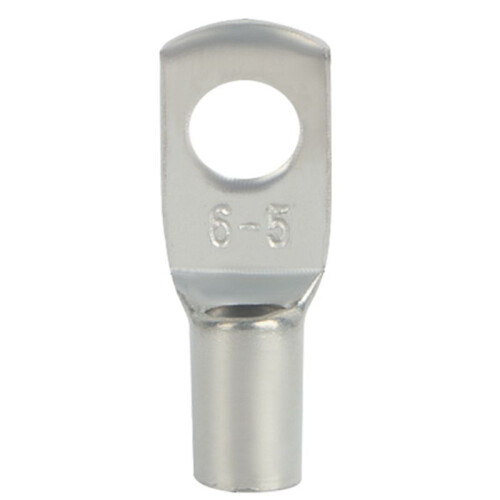Copper Lug Loop Connector Cable Voltage Terminal SC6-5 Bare Copper Battery Block Lug Hole 500 Pcs