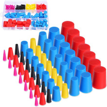 200 Peças de Plugues de Silicone de 8 Tamanhos para Furos Redondos, Kit de Plugues Cônicos, Plugues de Revestimento em Pó para Revestimento, Furo