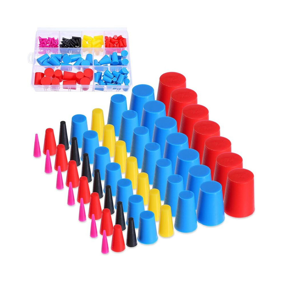 200 Pcs 8-Sizes Silicone Plugs For Round Holes, Tapered Plug Kit, Powder Coating Plugs For Coating, Round Hole,Painting 6031818117752