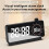 Digital Alarm Clock with -Meter Electronic Bedside Desk Clock with Temperature & Date Display Black 4