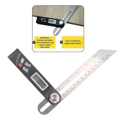 Stainless Steel Digital Protractor Gauge 360 Degree Electronic Level Digital Angle Finder Protractor Measuring Tool