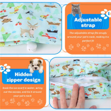 Hundkylhalsband Djurkylning Isförkläde Katt Haklapp Kattunge Valp Coola Kläder Ishalsduk Värmeslag Djurkylning L