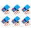6 Set Temperature Humidity Sensor Module Digital Temperature Humidity Sensor 3.3V-5V with Wires, DHT11 1