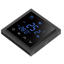 WiFi Smart Floor Heating Thermostat 16A, 86x90mm, Black