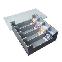 Kortförvaringslåda för Samlarkort med Visningsfönster för Magic Game Cards,Card Deck Case Korthållare Blå