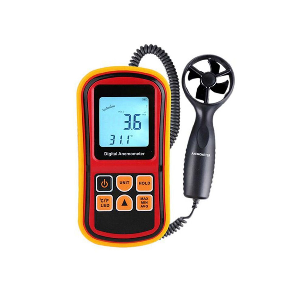 Gm8901 Anemometer Wind Speed Gaugetemperature Measure Digital 45 M/S Thermometer Handheld Measuring Tool 4712842544975