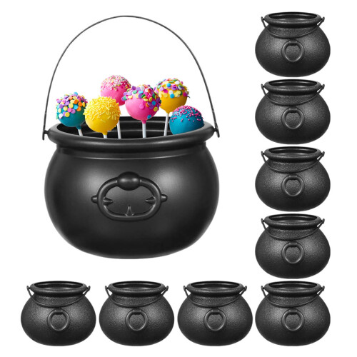 Halloween Black Candy Bucket with Handle 2