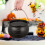Halloween Black Candy Bucket with Handle 5
