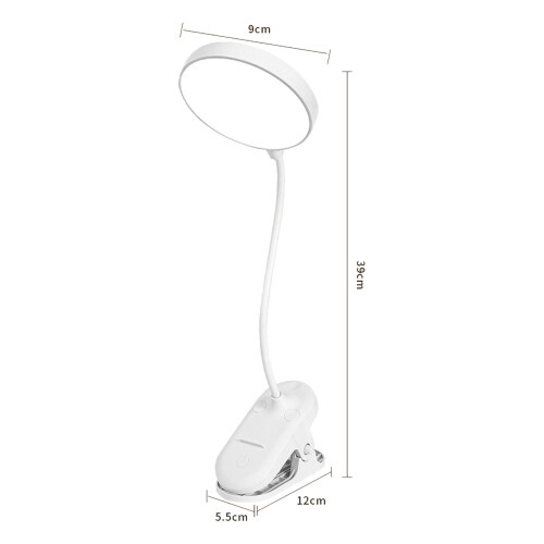 Dimmable LED Clip Desk Lamp USB Bedside Night Light ABS, 220g 1