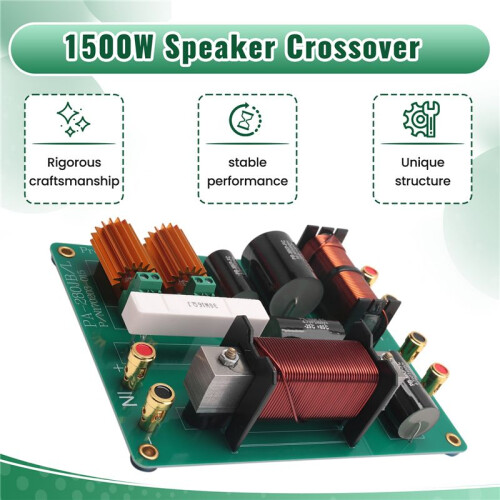 Two-Way Speaker Crossover Professional Stage Performance 1500W Frequency Divider for Single 15 Inch 18 Inch Speaker 1