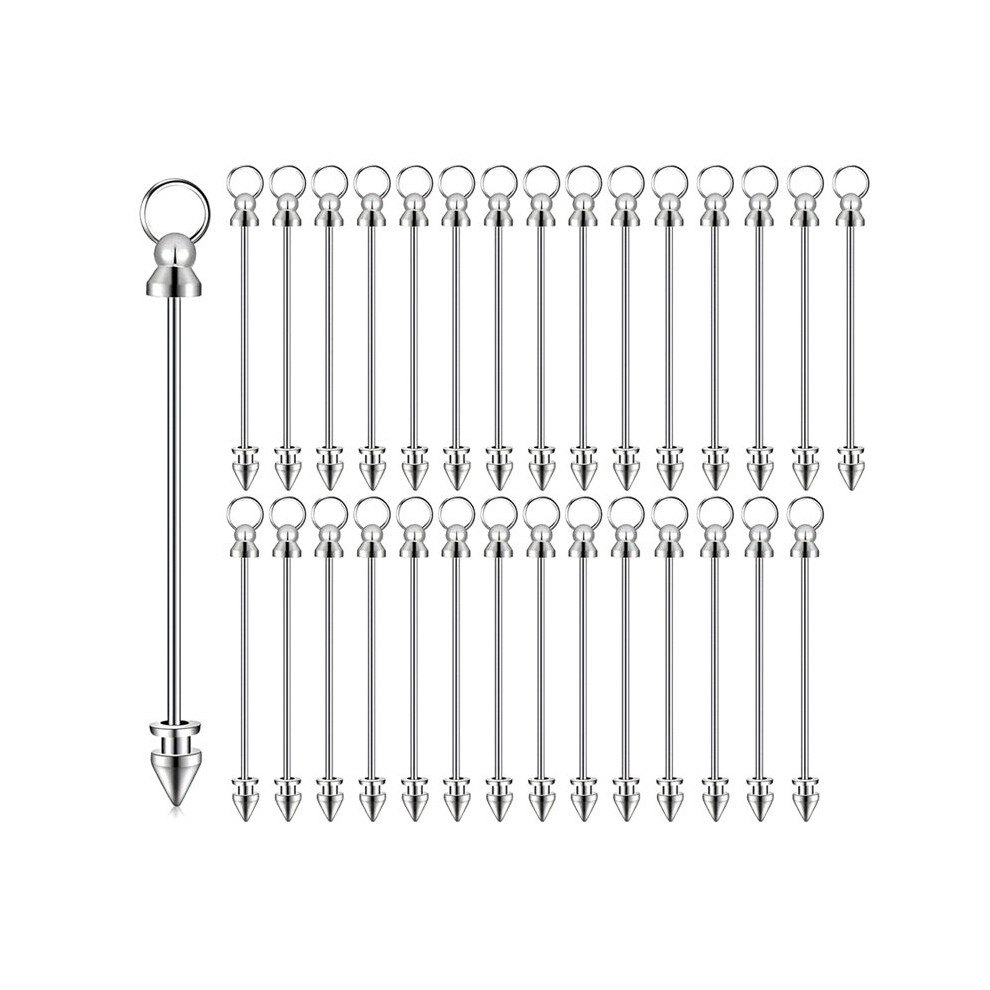 30 Pcs Beadable Keychain Bars Blanks Keychain Making Supplies For Diy Crafts Jewelry Making Keychain Bars Accessories 4712406394534