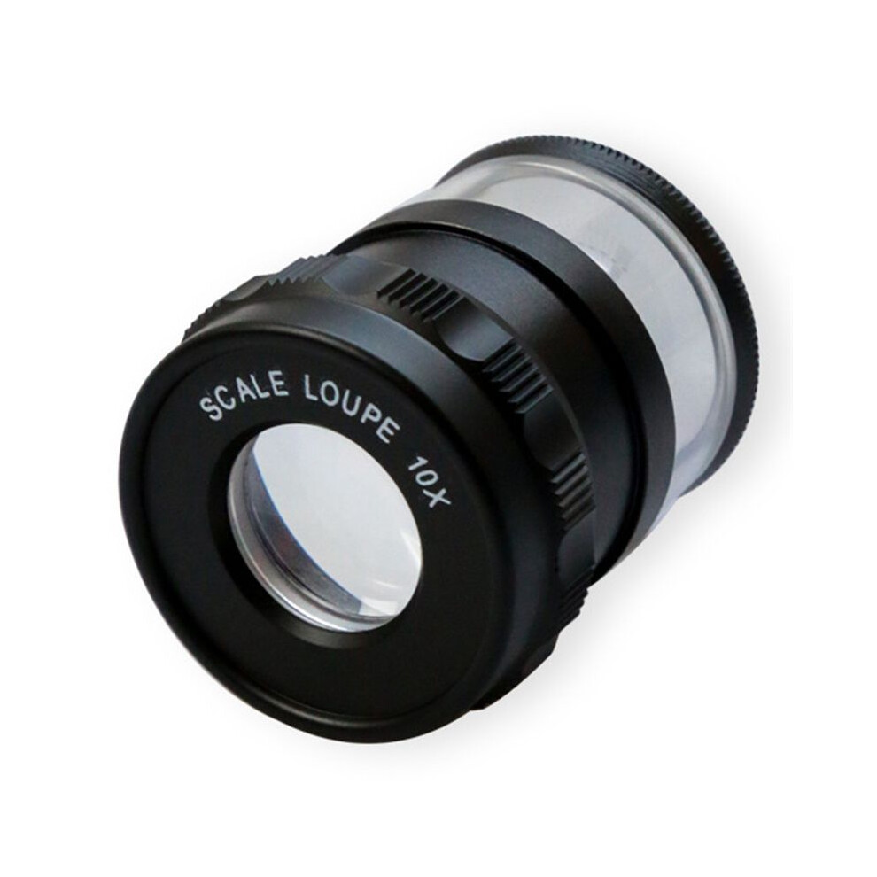 Hand-Held Microscope Magnifying Glass 10X- Jewelers Loupe Desktop Magnifier Portable Scale Loop for Cloth Repairing