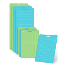 Tapete de Corte de 4,5 Polegadas X 12 Polegadas + 4,5 Polegadas X 6,5 Polegadas, Aderência Leve Azul/Aderência Padrão Verde, Tapetes de Corte