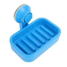 Porte-savon à ventouse ABS bleu 3.0 kg fixation murale