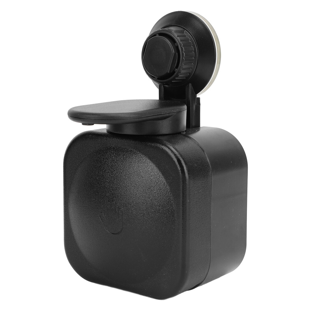Black Suction Cup Hand Soap Dispenser 3Kg Wall Mount Abs