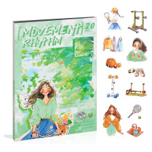 Klistermärkesbok för Kvinnor, Klistermärken med PET-Personer för Dagbok, Scrapbooking, Skräpdagbok, Rörelserytm.