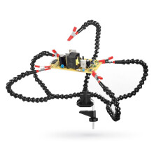 Pince de Bureau à Souder, Outil de Troisième Main, Support de Station de Soudage à 5 Bras Flexibles pour Réparation Électronique et Soudage.