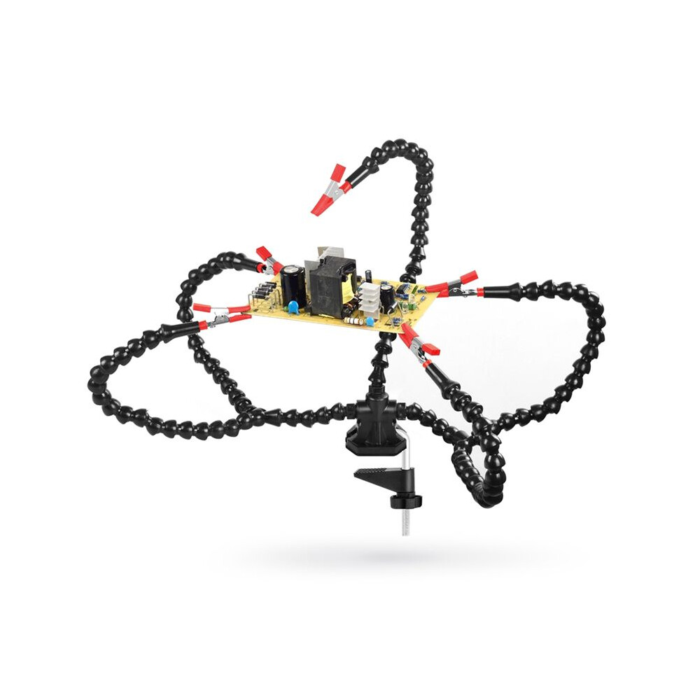 Desk Clamp Soldering Third Hand Tool 5 Flexible Arms Soldering Station Holder For Electronic Repair Soldering 6133053030114