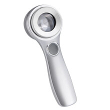 60X Handheld Magnifying Glass Uv Light Rechargeable Led Illuminated Lighted Magnifier for Coins Jewelry Inspection