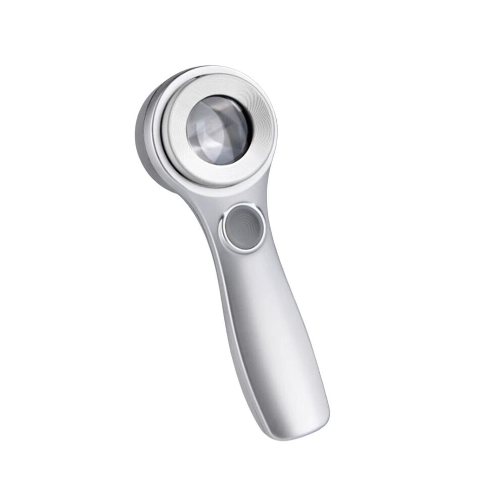 Jojomino Light 60X Handheld Magnifying Glass Uv Rechargeable Led Illuminated Ed Magnifier For Coins Jewelry Inspection
