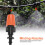 200 Pcs Drip Irrigation Spray Nozzle, Water Spray Nozzle, Adjustable in 2 Modes: Water Mist and Water Column 6