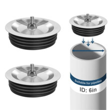 6 Inch Sewer Cleanout Cap,Steel Mechanical Test Plugs, Drain Expansion Pipe Cover for Outdoor Most Pipes Sink Pools