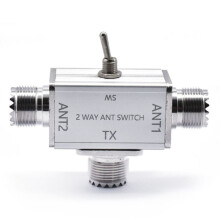 New 2 Way CB/HAM Antenna Coax Switches with OFF/Ground Protection 100W 1-30MHz Manual Coaxial Antenna Switches BNC