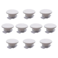 10 Pcs Plastic Closet Rod End Caps - Adjustable Bendable, Closet Pole End Caps & Closet Rod Cover