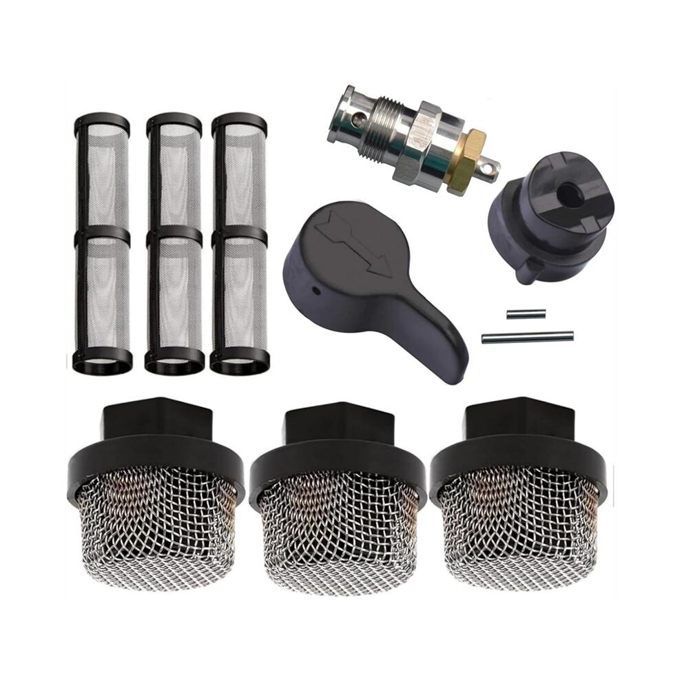 246384 246385 Filter Set & 235014 Prime Valve,Drain Valve Replacement Kit For 390 395 490 495 495 595 3400 Airless Paint 4713552236013