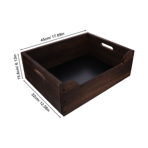 Large Open Wood Cat Litter Box Durable Natural Home Use Design 2