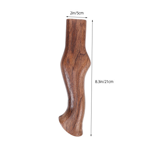 Ergonomic Light Brown Wooden Handle for Outdoor Use 1