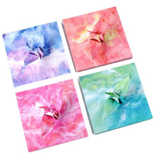 400 Sheets Origami Paper, Fantasy Starry-Sky Origami Paper Double Sided,4 Designs Origami Kit for Scrapbook Decor