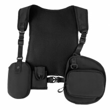 Multifunctionele Vest Tas voor Heren en Dames, Verstelbare Gesp, Outdoor Hiphop Punk Mouwloos Vest