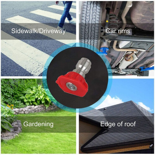 10FT Gutter Cleaning Tool Pressure Washer Extension Wand with 6 Nozzle Tips,1/4In Quick Connect,Power Washer Accessories 2