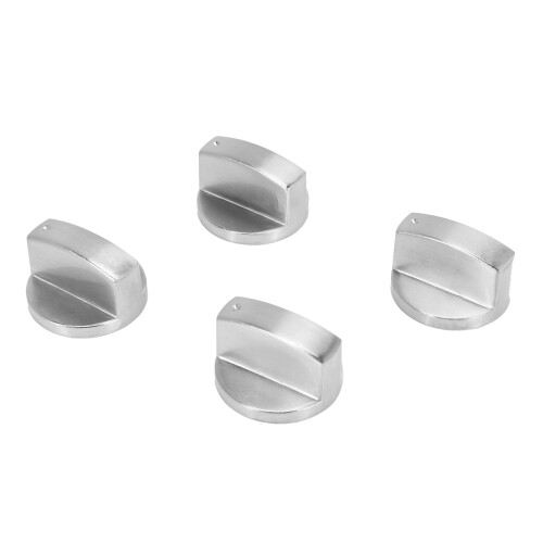 Stoves Cooker Knobs,Oven Knob(12Pcs),6mm Universal Silver Gas Stove Control Knobs Adaptors Oven Rotary 2