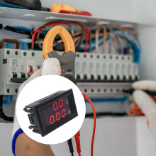 (10A Double Red) High Precision LED Voltmeter Ammeter Tool