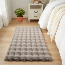 (80x150cm (2.7ft x 5ft), Mocha) Bubble Rug Extra Large Rug Soft Shaggy Faux Fur Bubble Carpet Mat