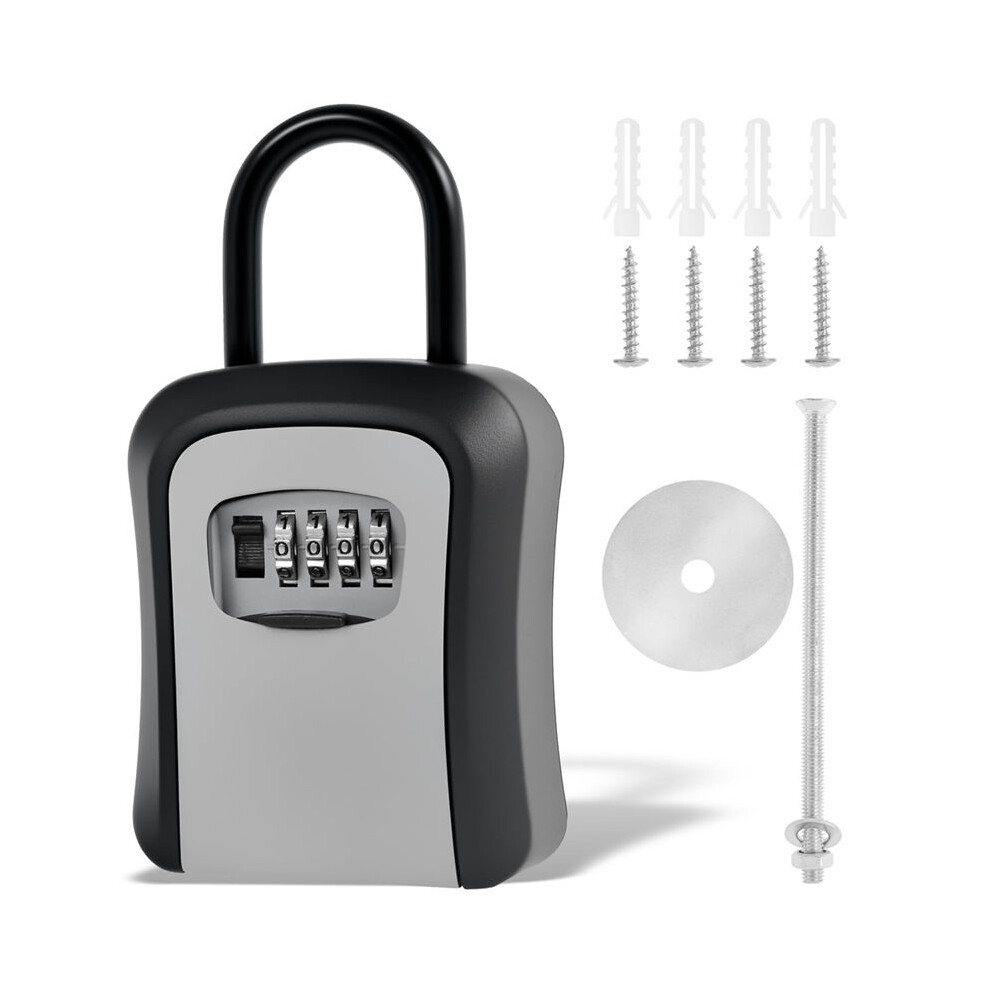 Magnetic Key Box For Under Car, 4 Digit Combination Code Magnetic Key Storage Holder, Magnet Key Lock Case For Hide Key 4712088495581