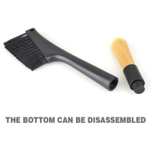 3X Double Coffee Brush Espresso Coffee Grinder Machine Clean Brush Matcha Keyboard Dusting Tool Coffee Powder Brush