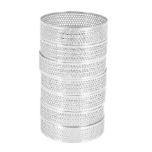 25 Pièces Séries Anneau de Poreux Circulaire Fond Tour Moule à Gâteau Outils de Cuisson Anneau de Mousse de Gâteau Perforé Résistant à la