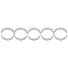 50Pcs 6cm Circular Tart Ring Dessert Edelstahl Perforation Obstkuchen Quiche Kuchen Mousse Form Küche Backform