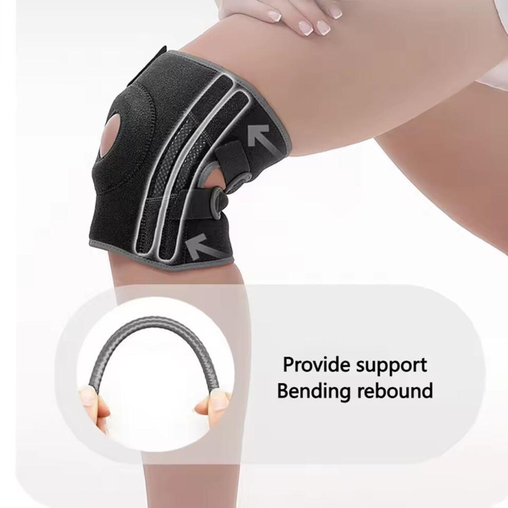 Roc-Electron Black (, 1Pc) Breathable Knee Brace For Pain Relief & Recovery
